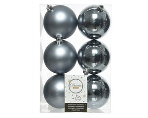 sunshineindustries - Shatterproof Pewter Ball Ornament, Set of 6