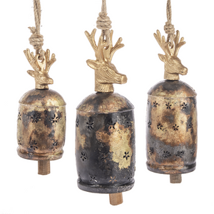 sunshineindustries - Antiqued Reindeer Bell Ornament
