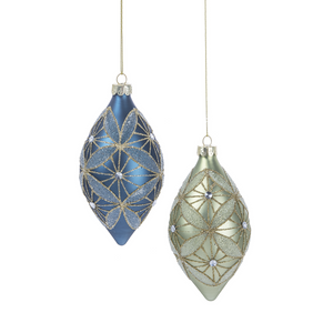 sunshineindustries - Starry Night Elongated Oval Glass Ornament