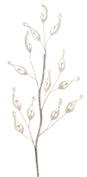 sunshineindustries - Gold Glittered Leaf Spray with Pearls