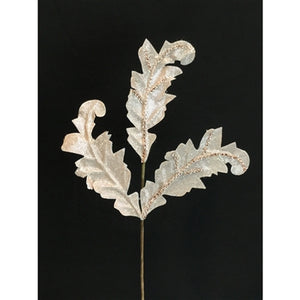 sunshineindustries - Rose Gold Rhinestone Studded Acanthus Leaf Spray