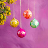 Bold Color Glass Ball Ornament, Assorted Colors