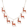 Large Rusted Metal Deer Garland