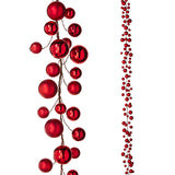 Red  Ball Ornament Garland