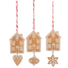 Gingerbread Cookie Dangle Ornament, Set of 3