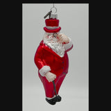 Eric Cortina Dapper Santa Glass Ornament