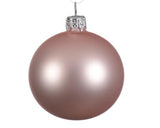 Blush Pink Glass Ball Ornament, Set of 4