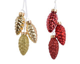 sunshineindustries - Red Pinecone Glass Cluster Ornament