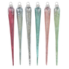 Glass Icicle Ornament Boxed Set of 6