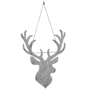sunshineindustries - Large Galvanized Deer Head Ornament