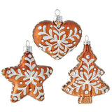 Gingerbread Glass Shaped Ornament, Set of 3
