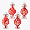 Peppermint Candy Glass Ornament, Set of 4