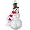 Large Glass Snowman Ornament
