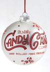 Candy Cane Ball Ornament