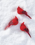 Clip-On Feathered Cardinal Ornament