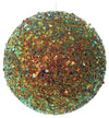 Shatterproof Green & Orange Glitter Ball Ornament, Set of 4
