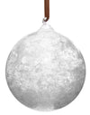 Snow Frosted Glass Ball Ornament