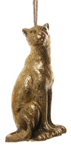 Gold Leopard Ornament, Set of 2