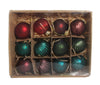 Multi-Color Mercury Glass Style Ball Ornament Set, 12 pieces