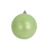 Shatterproof Lime Green Sugar Frosted Ball, Set of 4