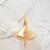 Translucent Gold Glass Finial Ornament, Set of 2