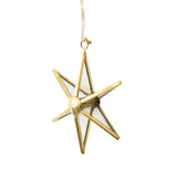 Gold Metal and Glass Star Ornament
