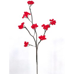 sunshineindustries - Flocked Red Berry Branch