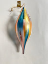 Brightly Colored Elongated Oval and Metallic Gold  Ornament