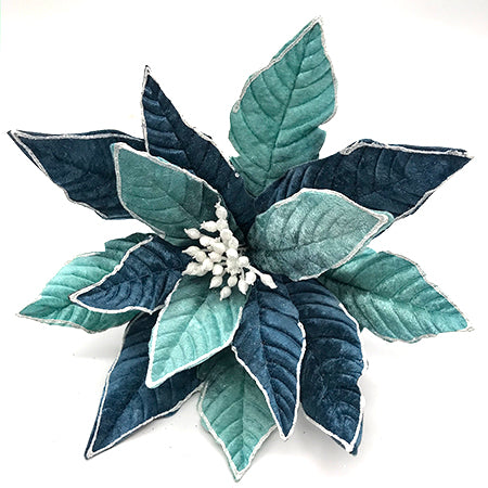 Two-tone Blue Velvet Poinsettia