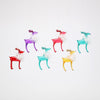 Handblown Glass Party Deer Ornament, Assorted Colors