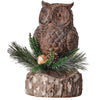 Owl On Stump Figurine