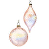 Translucent Swirled Glass Ornament, Set of 2