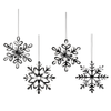 Plaid Snowflake Ornament, set of 4