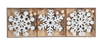White Wood Snowflakes in a Box, 9 pieces