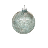 Turquoise Textured Icy Ball Ornament, Set of 2