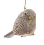 Taupe Bird Ornament, Set of 3