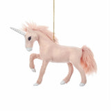 Furry Pink Unicorn Ornament