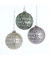 Soft Color Deep Texture Glass Ball Ornament, Set of 3