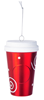 Red Travel Coffee Mug Ornament, Set of 2