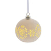 Light Up Ceramic Ball Ornament with Cut-out Pattern
