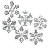 Glass Icy Look Snowflake Ornament