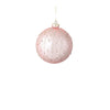 Pink Patterned Glass Ornament
