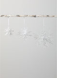 Flocked Wire 3-Dimensional Snowflake
