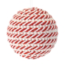 Red and White Yarn Ball Ornament, Set of 2