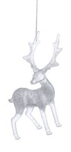 Glittered Deer Ornament, Set of 2